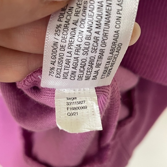 Wild Fable NEW Purple Velour Quarter Zip Pullover Top ~ NWT Size Large - Picture 9 of 16